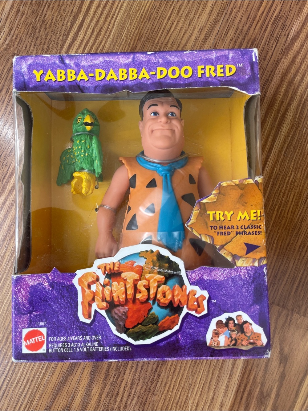 Vintage 1994 Mattel Flintstones Yabba-Dabba-Doo Fred Figure